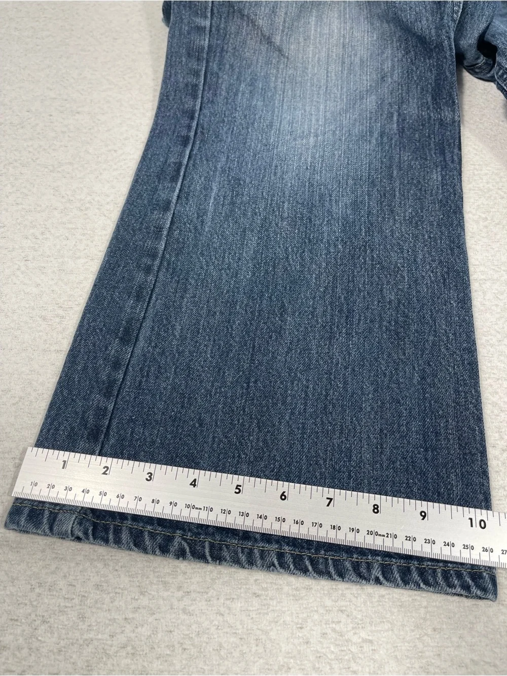 Urban Pipeline Men’s Bootcut Jeans Loose Fit (M)Wash Blue Denim Distressed.#0532